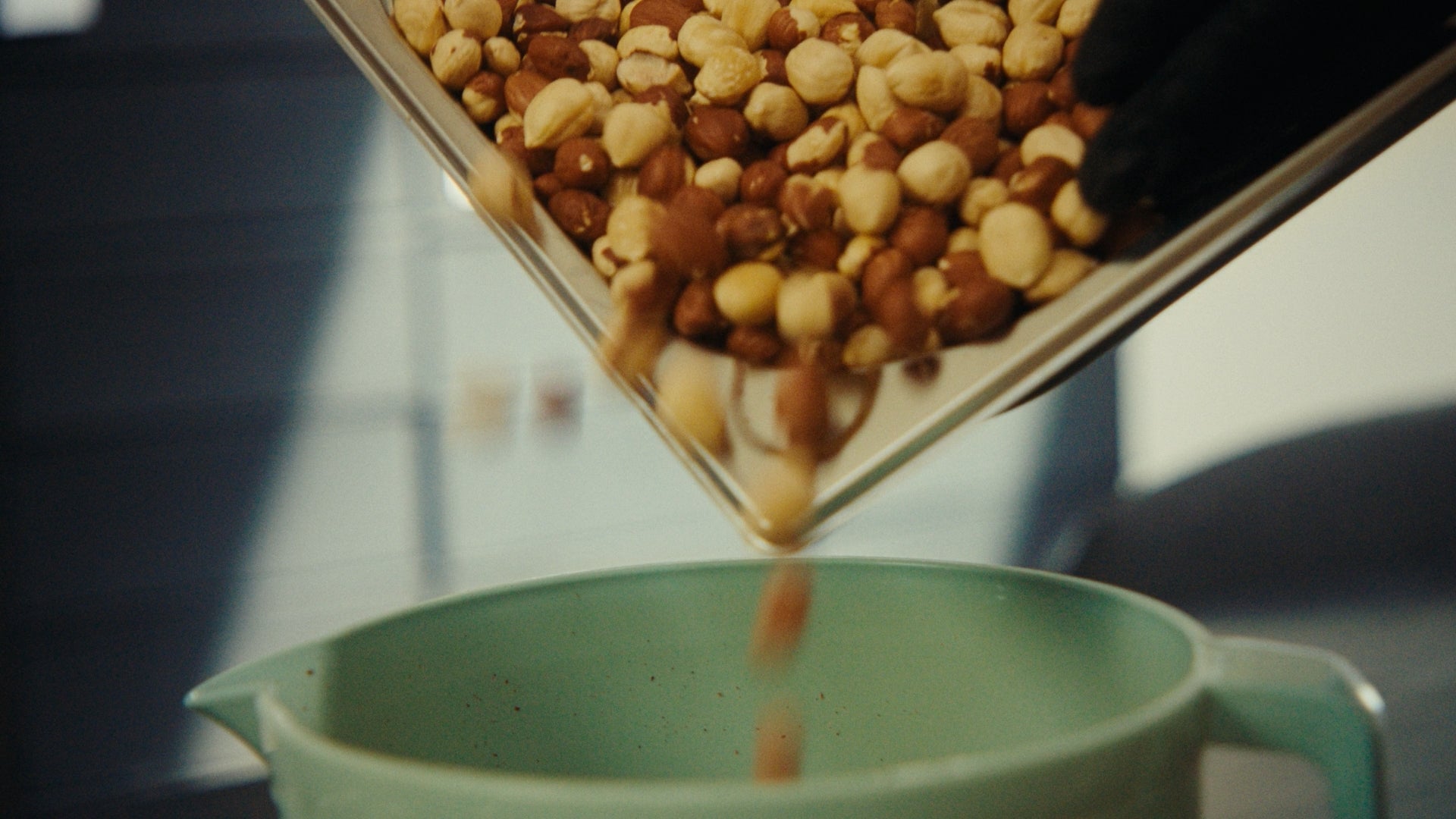 Hazelnuts in production